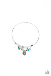 Paparazzi Treasure Charms - Blue Bangle Bracelet