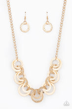 Load image into Gallery viewer, Paparazzi Treasure Tease Short Gold Necklace with Hoop
