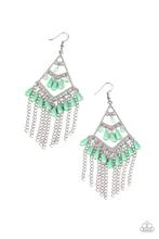 Load image into Gallery viewer, Paparazzi- Trending Transcendence - Ming Green Chandelier Earrings- Exclusive 2020
