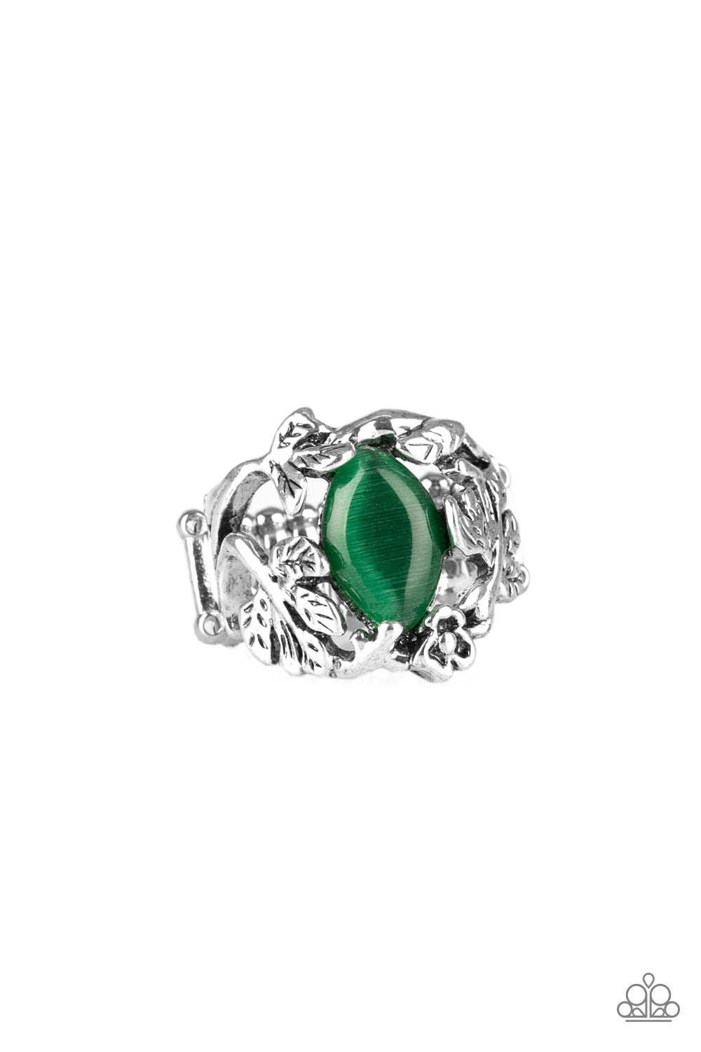Tropical Flora Green Ring