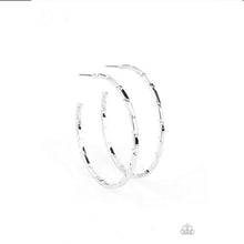 Load image into Gallery viewer, Unregulated Silver Hoop Earrings
