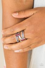 Load image into Gallery viewer, Paparazzi Urban Upscale Red Rhinestone Rings
