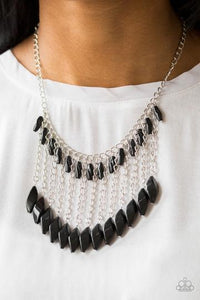 Paparazzi Venturous Vibes Black Necklace