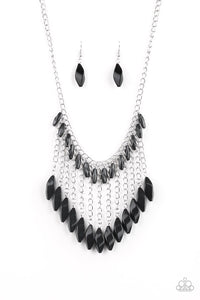 Paparazzi Venturous Vibes Black Necklace