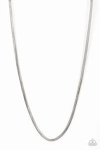 Paparazzi Victory Lap Men's Silver Chain Necklace