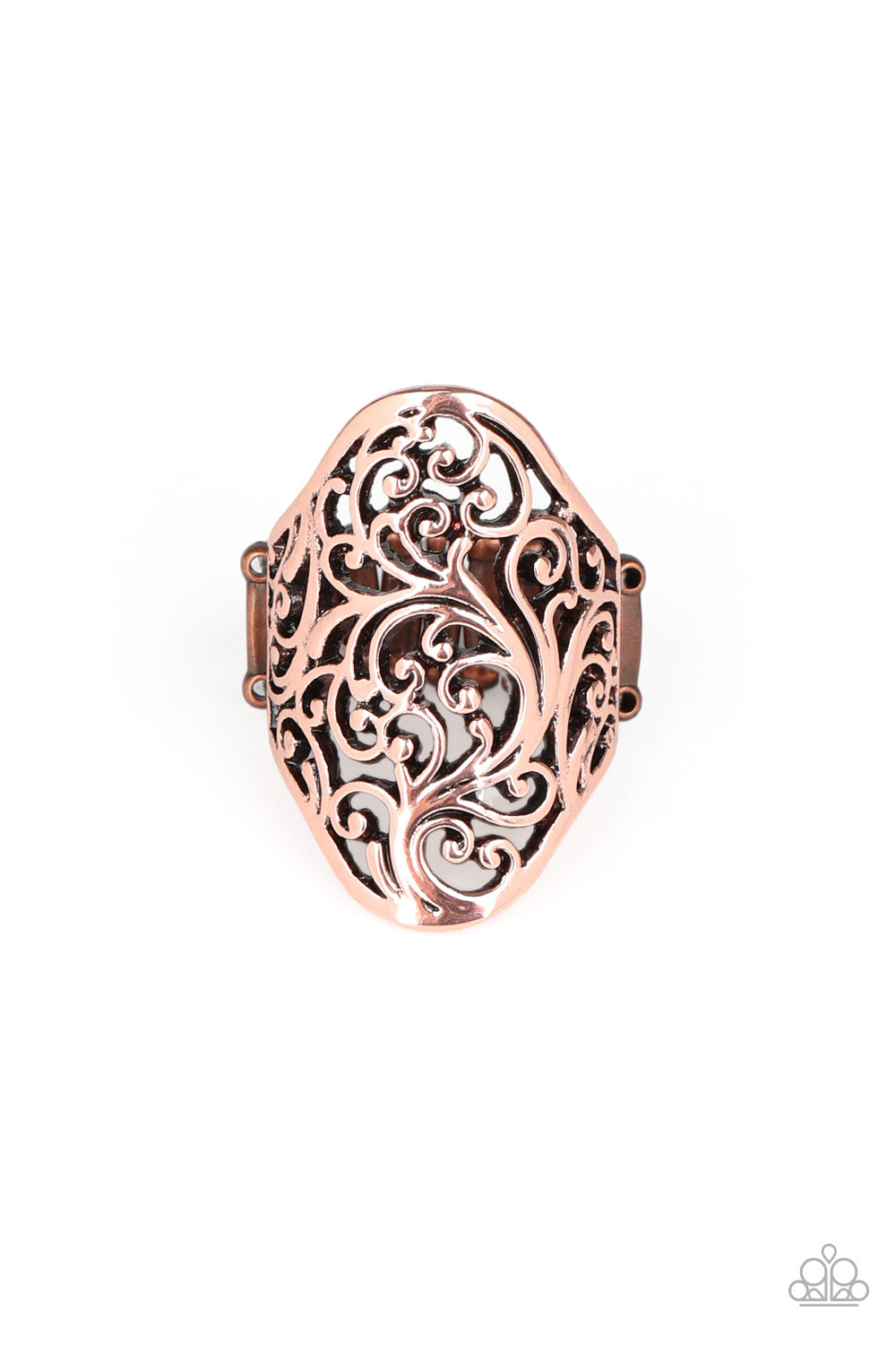 Paparazzi Vine Vibe Cooper Vine Life Filigree Ring - Convention Exclusive