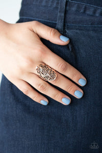 Paparazzi Vine Vibe Cooper Vine Life Filigree Ring - Convention Exclusive