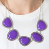 Load image into Gallery viewer, Viva la Vivid Short Necklace. Choose from blue or purple
