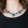 Voyager Vibes Blue Necklace and Vividly Vintage Blue Bracelet - Jewelry Set 32