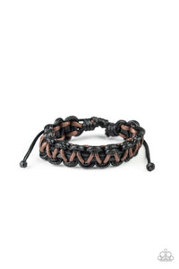 Weave It At That Black Urban Bracelet