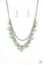 Load image into Gallery viewer, Wait and Sea Green Necklace, Cameo and Juliet Green Earrings - Jewelry Set 57
