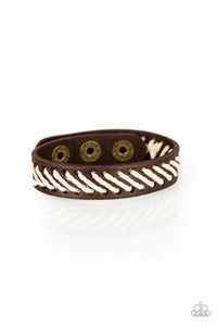 Paparazzi Watch Your Backpacker Urban Leather Bracelet - Brown or Black