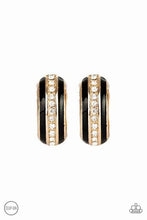 Load image into Gallery viewer, Paparazzi Wealthy Living Gold and Black Clip On Earrings
