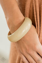 Load image into Gallery viewer, Whimsically Woodsy Wood Bangle Bracelet
