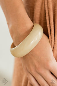 Whimsically Woodsy Wood Bangle Bracelet