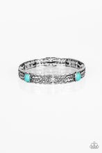 Load image into Gallery viewer, Paparazzi Wild West Story Blue Turquoise Stretch Bracelet
