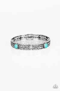 Paparazzi Wild West Story Blue Turquoise Stretch Bracelet