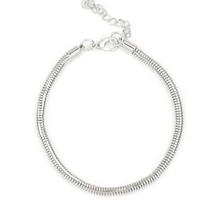 Paparazzi Winning Men's Silver Snake Chain Necklace