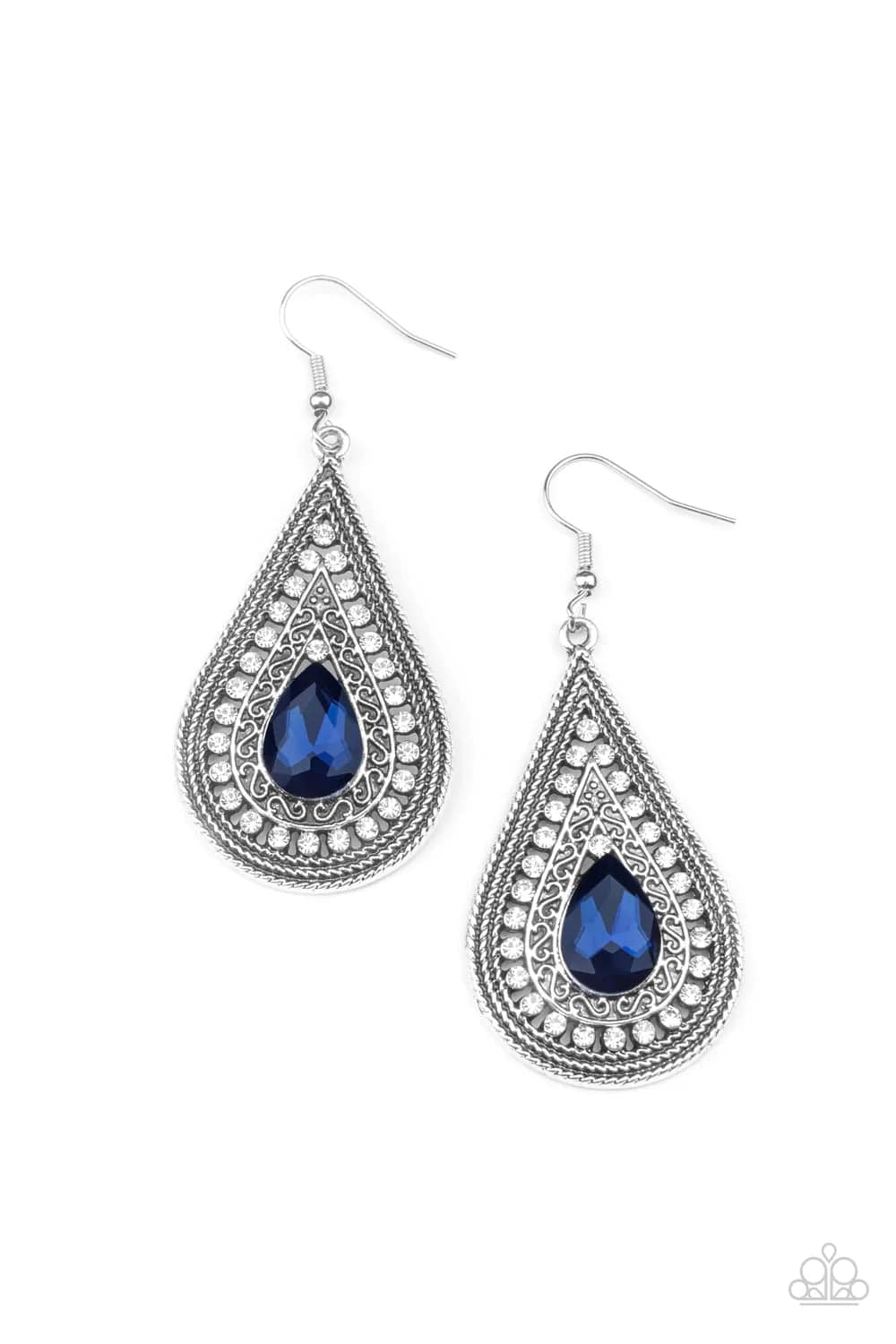 Metro Masquerade - Blue Teardrop Earrings - Paparazzi