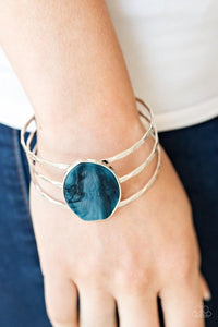 Paparazzi Canyon Dream Blue Acrylic Cuff Bracelet