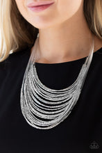 Load image into Gallery viewer, Paparazzi Catwalk Queen Silver Seed Bead Necklace
