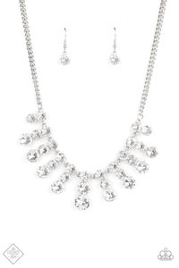 Paparazzi Celebrity Couture White Rhinestone Necklace - Fashion Fix Feb 2021