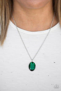 Definitely Duchess Emerald Green Necklace, Earrings &  All a Glitter Toggle Bracelet - Jewelry Set 55