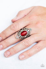 Load image into Gallery viewer, Elegantly Enchanted Red Cat&#39;s Eye Ring
