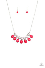 Load image into Gallery viewer, Environmental Impress Red and Silver Stone Necklace
