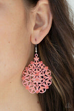Load image into Gallery viewer, Paparazzi Floral Affair Orange Earrings
