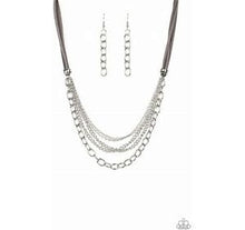 Load image into Gallery viewer, Paparazzi - Free Roamer Suede and Chain Necklace - Choose Blue, Red, Silver
