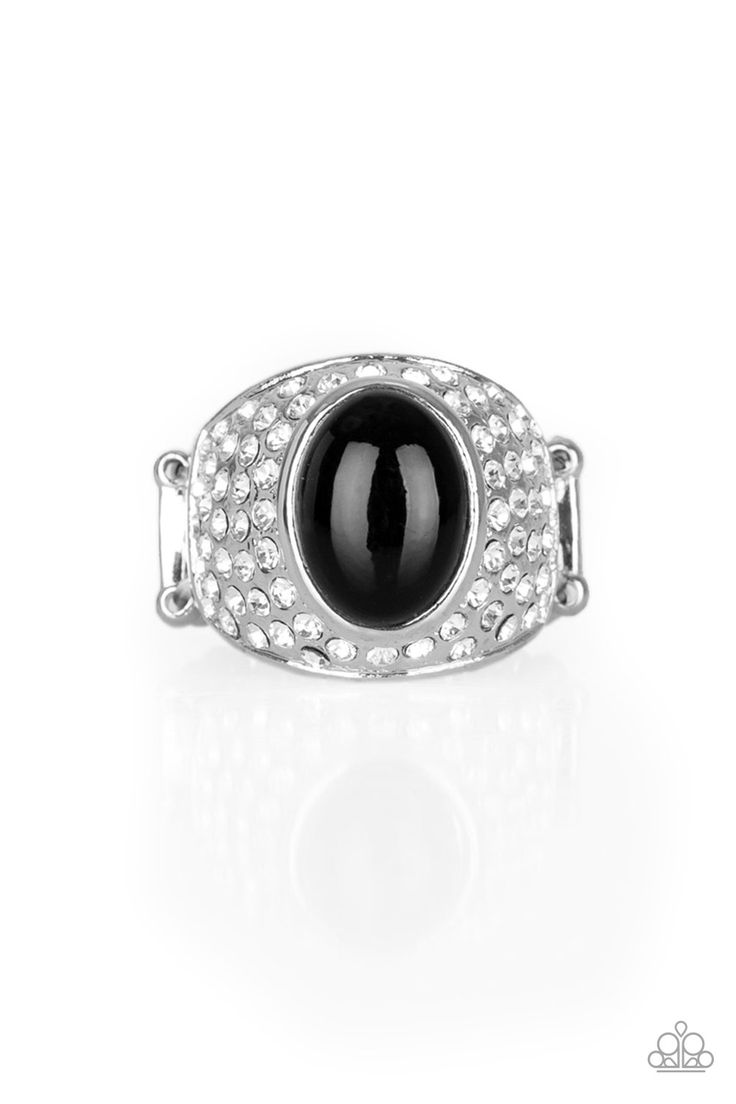 Glittering Go Getter Black Ring