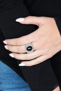 Glittering Go Getter Black Ring