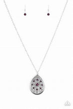 Load image into Gallery viewer, I Am Queen - Long Purple Teardrop Necklace - Paparazzi
