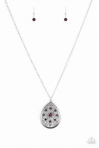 I Am Queen - Long Purple Teardrop Necklace - Paparazzi