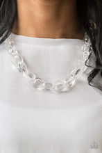 Load image into Gallery viewer, Ice Queen White Clear Acrylic Necklace and Ice Ice Baby Clear Acrylic Bracelet - Jewelry Set 51
