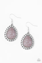 Load image into Gallery viewer, Paparazzi Sahara Serenity Silver Teardrop Stone Earrings
