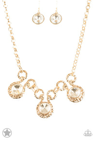 Paparazzi - Hypnotized  - Gold Short Necklace - Blockbuster