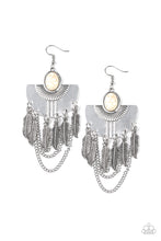 Load image into Gallery viewer, Sure Thing Chief White Stone Paparazzi Earrings
