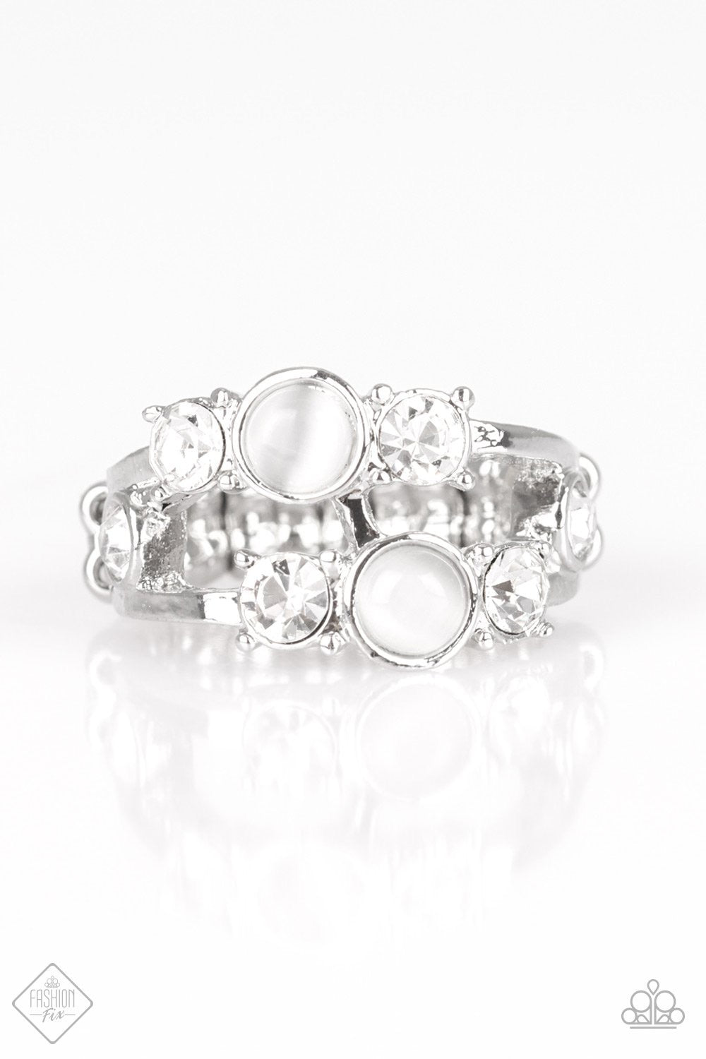 Moonlit Masquerade White Moonstone Ring