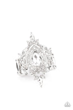 Load image into Gallery viewer, Paparazzi Mega Stardom White Rhinestone Ring
