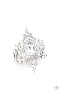 Paparazzi Mega Stardom White Rhinestone Ring