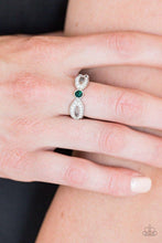 Load image into Gallery viewer, Paparazzi Extra Side of Elegance Green Rhinestone Ring
