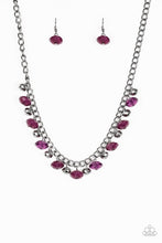 Load image into Gallery viewer, Runway Rebel and Gunmetal Black Short Necklace - Choose Green, Pink, or Red
