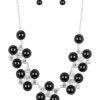 Load image into Gallery viewer, Night at the Symphony Black Necklace with Rhinestone
