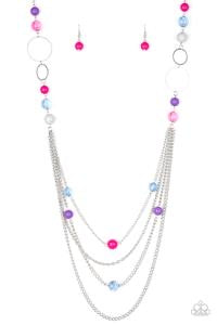 Paparazzi - Bubbly Bright - Long Multicolor Necklace