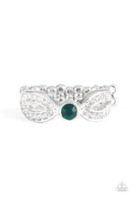 Load image into Gallery viewer, Paparazzi Extra Side of Elegance Green Rhinestone Ring
