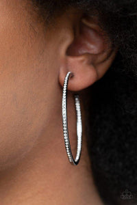 Paparazzi Marquee Magic Black Hoop Earrings