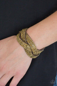 Paparazzi - Nice Girls Finish Last - Brass Wrap Bracelet