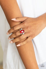 Load image into Gallery viewer, Paparazzi Shine Bright Like a Diamond Red Rhinestone Ring
